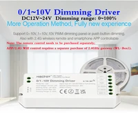 miboxer 0110v dimming driver dc12v 24v single color controller dimmer range 0100 compatible with 2 4g wireless rf control