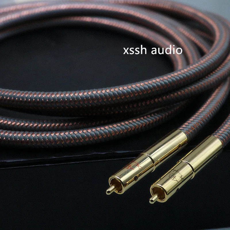 1 пара М 5 м 2 XSSH YIVO Hifi RCA кабель OCC из чистой меди к соединение аудио шнур провод