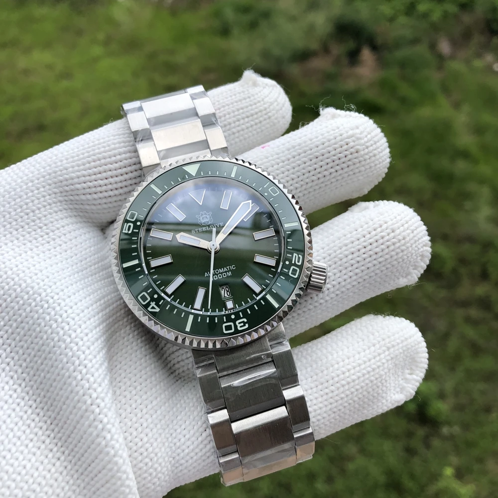 Сталь погружения 1976 дайверские часы 1000 м Мужские автоматические механические NH35