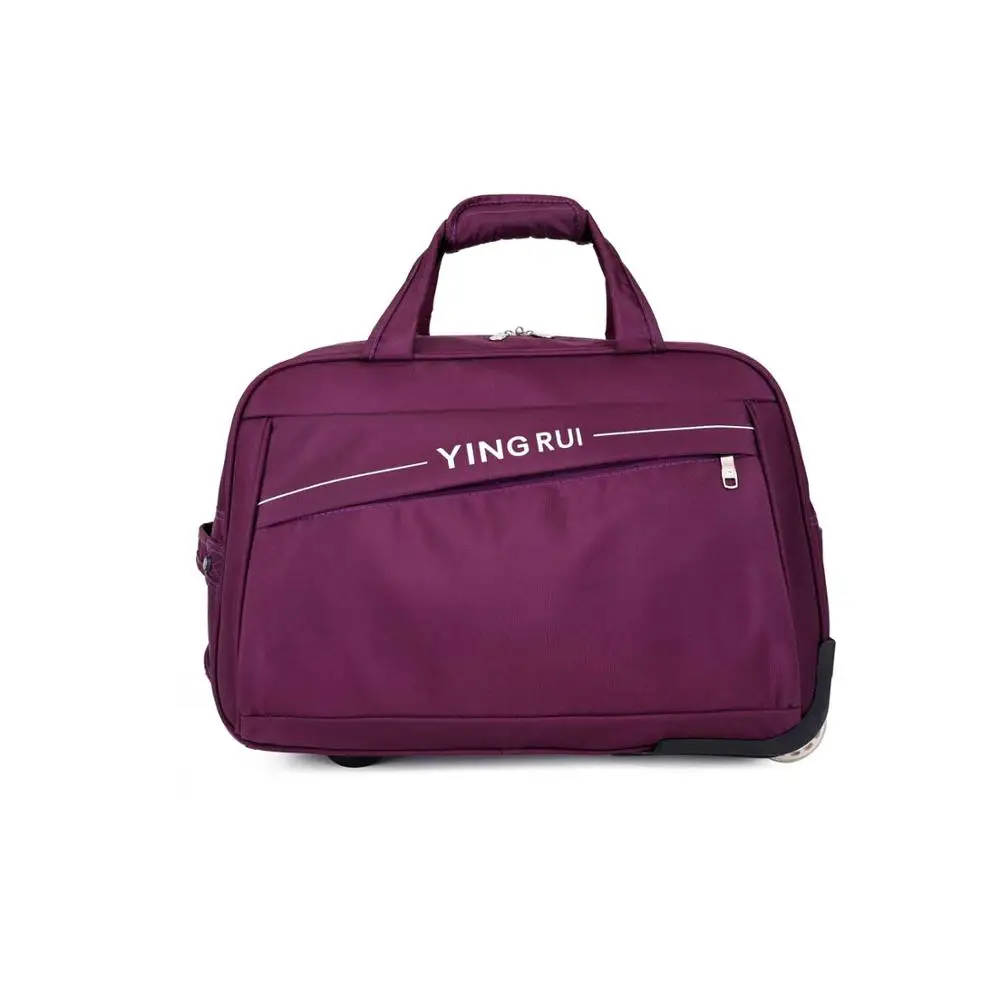 Purple(20inch) Чемодан на колесах дорожная сумка спортивная сумка сумка дорожная Holdall дополнительная большая дорожная сумка, легкая Средняя сумка с колесиками-выходные сумка с колесиками 65л большая емкость - Цвет: Purple(20inch)