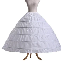 6 hoops petticoat jupon crinoline underskirt slips make dress puffy quince bridal ball gown accessories