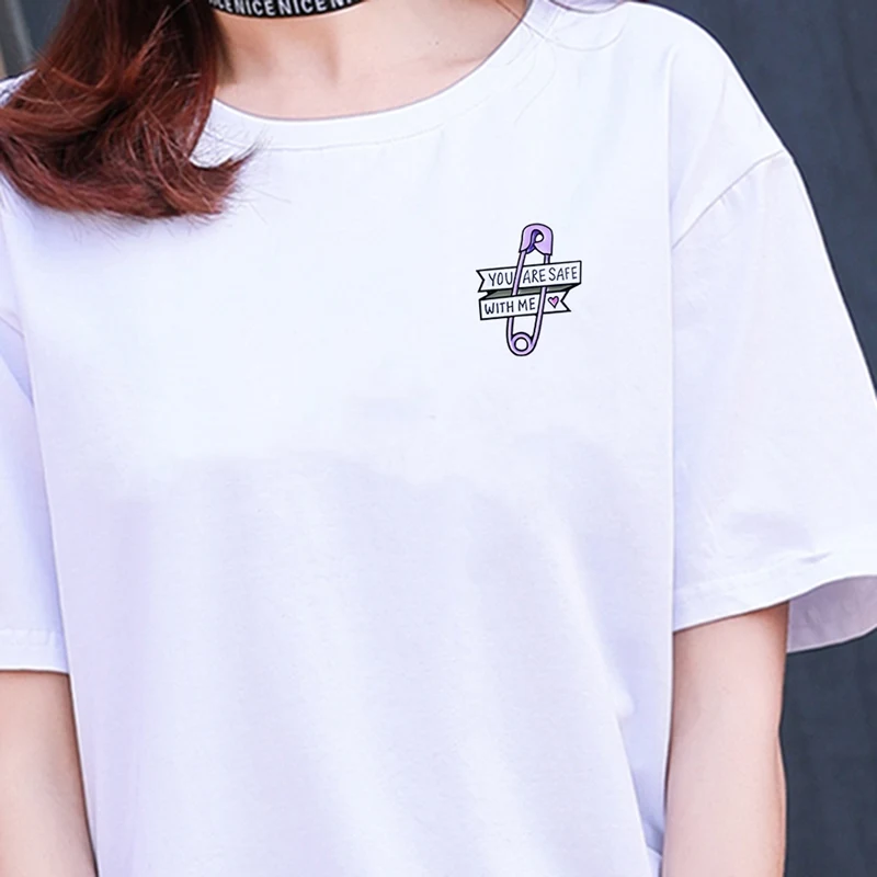 1 шт. любовь булавка-ленточка брошь фиолетовая бумажная зажим сердце вы безопасны