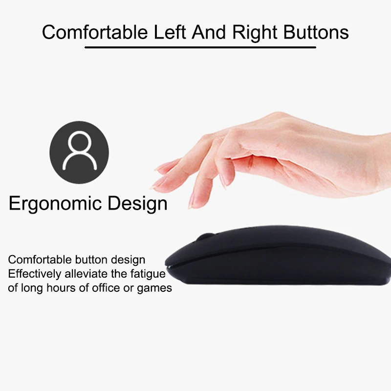 Беспроводная перезаряжаемая Bluetooth мышь для Samsung Apple iPad Huawei Lenovo Android Windows IOS Mac