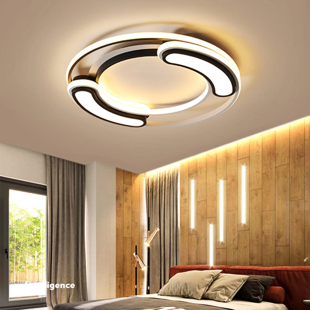 современная светодиодная Затемняемый круглая светильник потолочный с Пультом