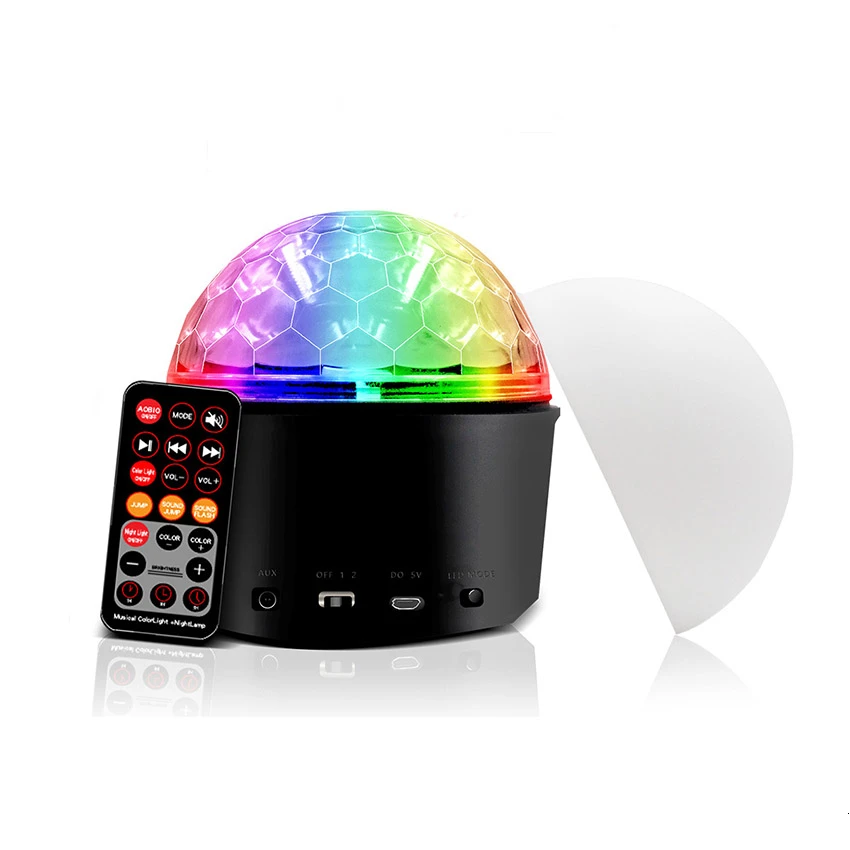 Bluetooth динамик диск шар миниатюрная музыка беспроводной Звук DMX сценическое освещение клуб портативный вечерние мощный DJ управляемый проектор