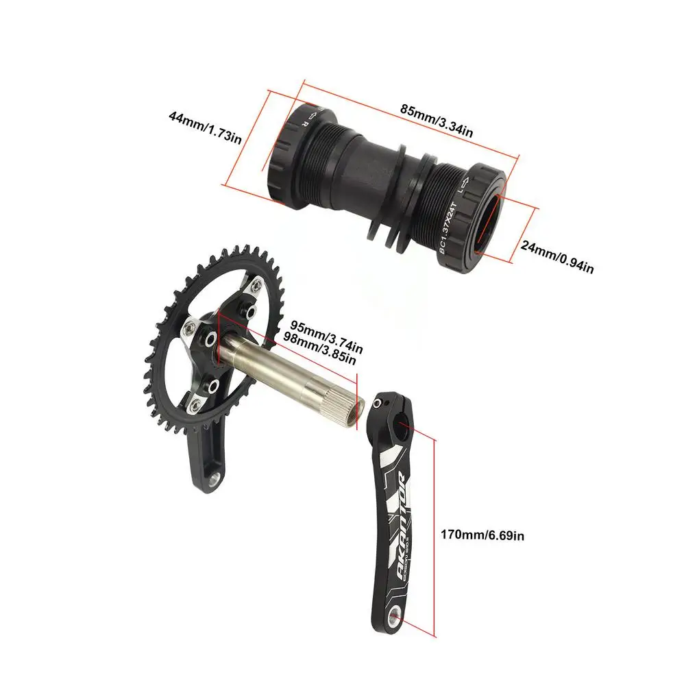 

Mountain Bike Bicycle Crank Modified Bottom Shaft Aluminum Alloy Hollow Integrated Crankset Bottom Bracket Bike Accessory