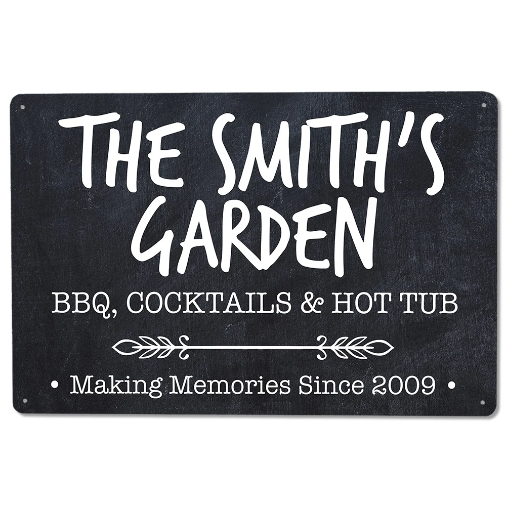 

Personalised Garden Sign, Metal Wall Plaque, Metal Wall Sign, Garden Sign, Gift, Gin, BBQ, Cocktails