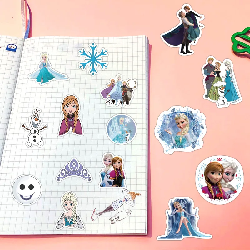 Холодное сердце 2 Disney наклейки 50 шт в наборе платье принцессы с рисунком Микки и