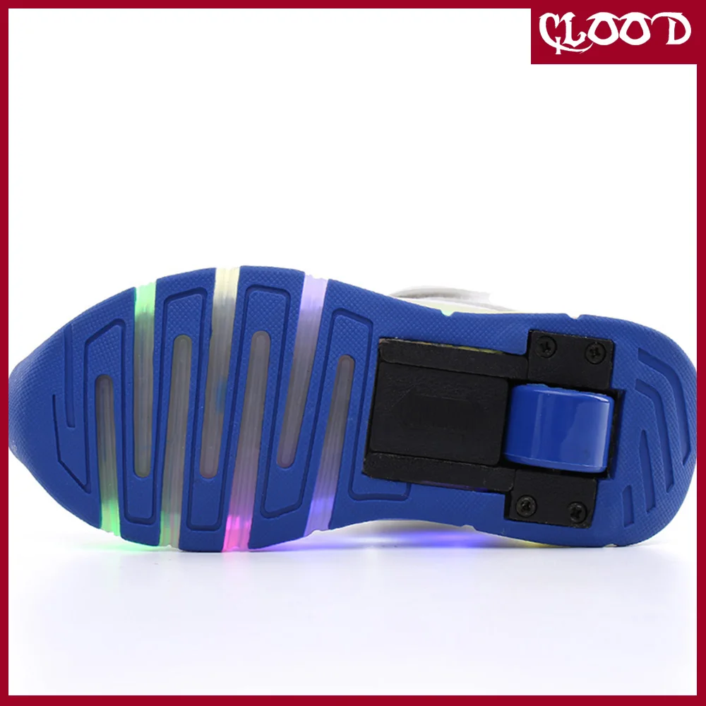 Детские зимние роликовые ботинки CLOOD кроссовки с колесами для девочек и