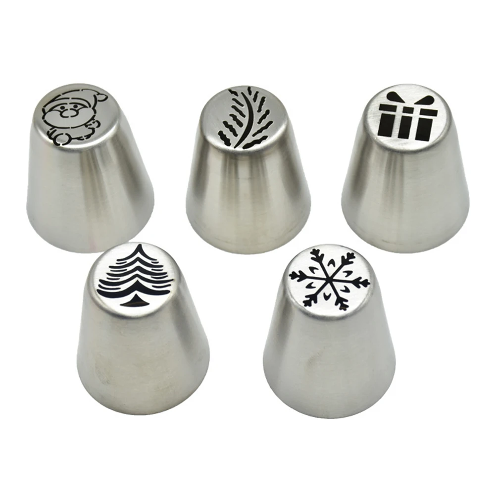 5 шт. Рождественская выпечка Toool из нержавеющей стали насадка для пирожных