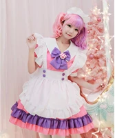 pink cute cat lolita maid dress cosplay costume suit for girls woman waitress maid party stage costumes
