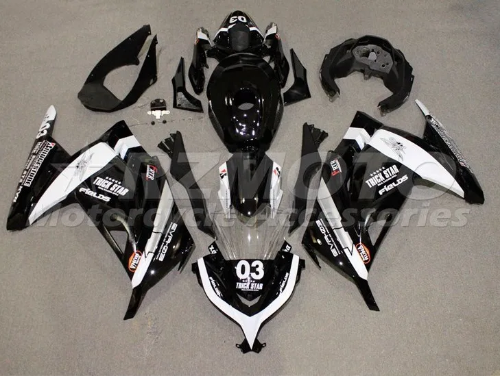 

New ABS whole Fairings Kit Fit for kawasaki Ninja300 EX300 13 14 15 16 17 18 19 Bodywork set + Tank cover black white