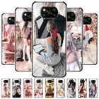 Чехол из закаленного стекла X3 для Xiaomi Poco X3 NFC, роскошные чехлы для Xiaomi Poco F3 M3 F2 Pro Pocophone X 3 M 3 F1, чехлы для телефонов