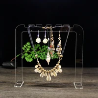 acrylic necklace stand jewelry display necklace organizer case earring display jewellery showcase earring holder