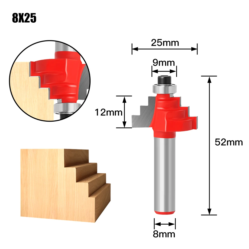 Фреза по дереву с хвостовиком 8 мм насадка для прямой концевой фрезы триммера