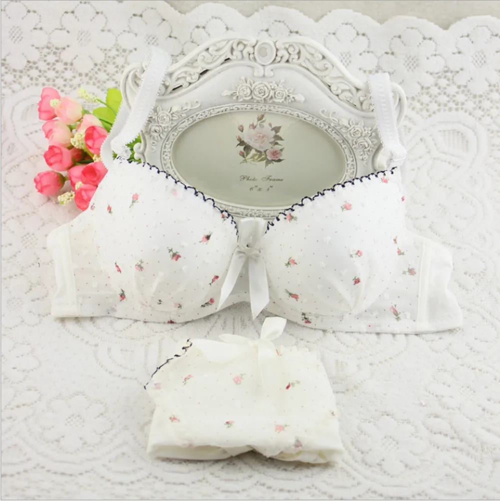 Комплект нижнего белья женский кружевной бюстгальтер пуш-ап на косточках