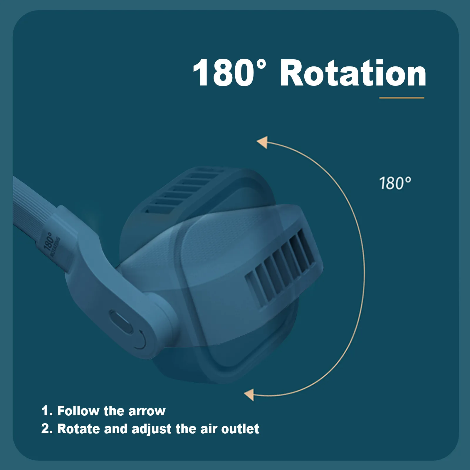 Портативный мини-вентилятор с шейным ободом и зарядкой от Usb #4 | Бытовая техника