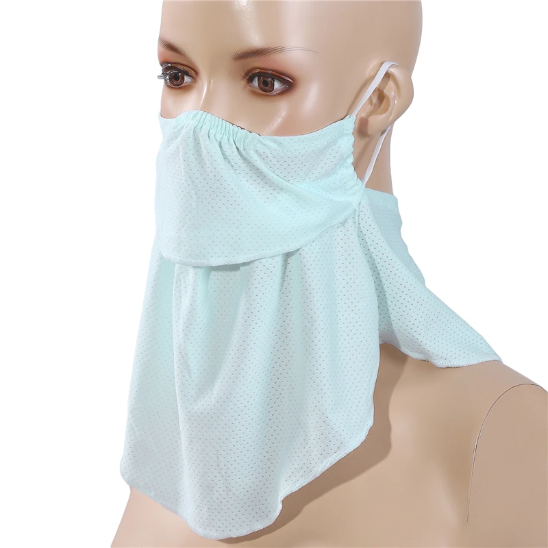 

Summer Openning Sunscreen Scarf Face Cover Breathable Hiking Riding UV Protection Dust-Proof Neck Scarves 2021 New