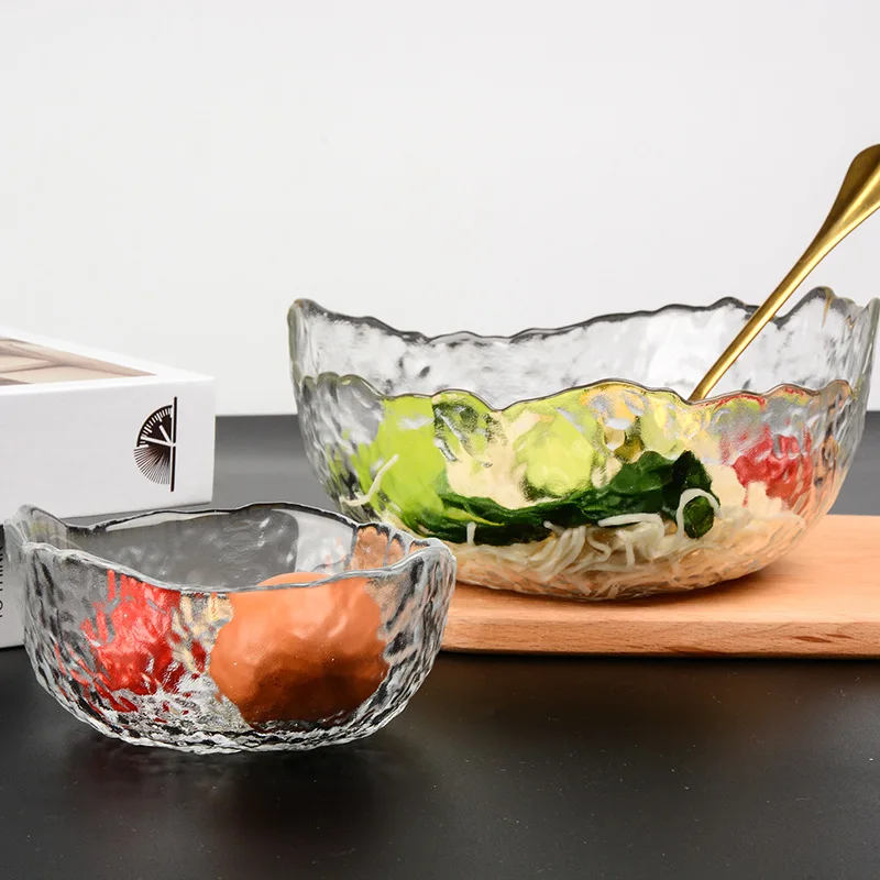 Стеклянная миска в японском стиле Пномпень Салатница одинарная тарелка для