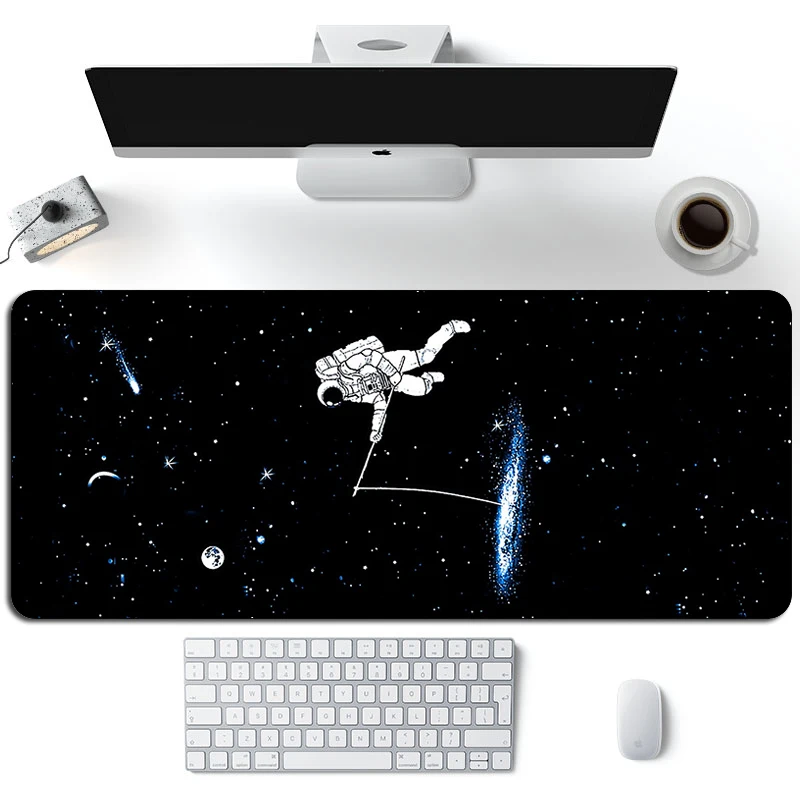 

Cute Astronaut Gaming Mouse Pad Gamer Universe Planet Otaku Black Keyboard Pad Girl Laptop Speed XL Mouse Pad Computer Desk Mat