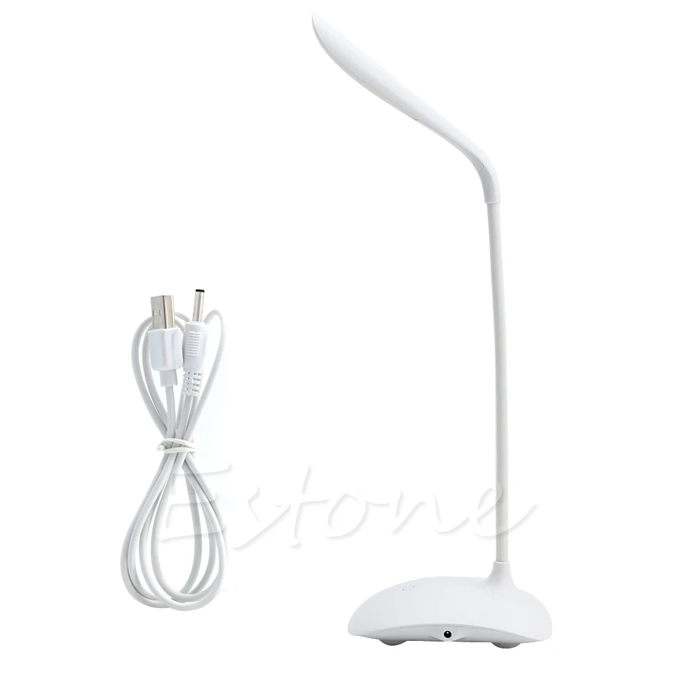

USB Rechargeable Touch Sensor Cordless LED Light Desk Table Reading Lamp-White