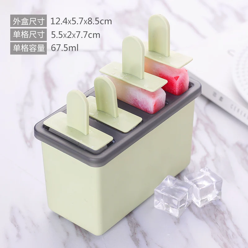 4 ячейки DIY Форма Для Мороженого Эскимо формы десерт многоразовая форма