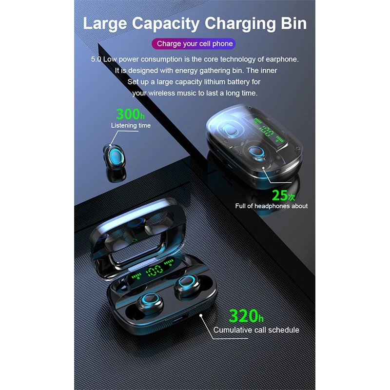 Беспроводные наушники S11 3500 мАч | Электроника