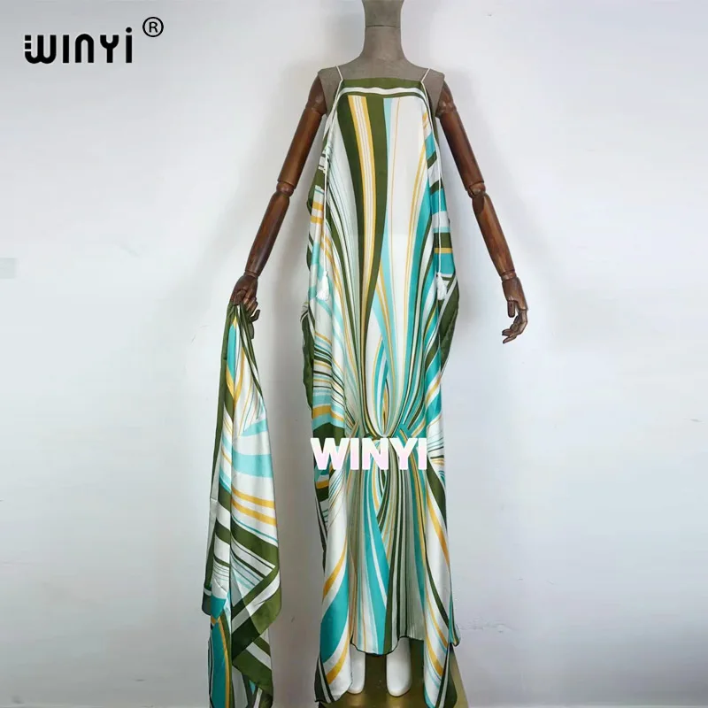 WINIYI 2021 Bohemian print suspender star women's beach travel street size one size fits all suspender skirt with scarf