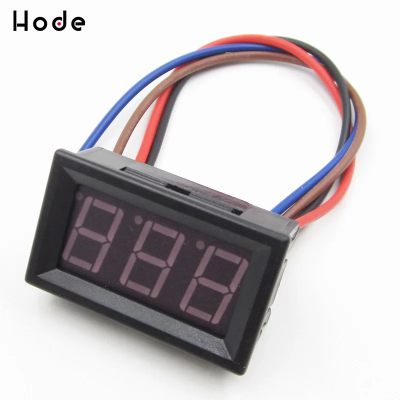Цифровой вольтметр Синий светодиодный измеритель постоянного тока тестер