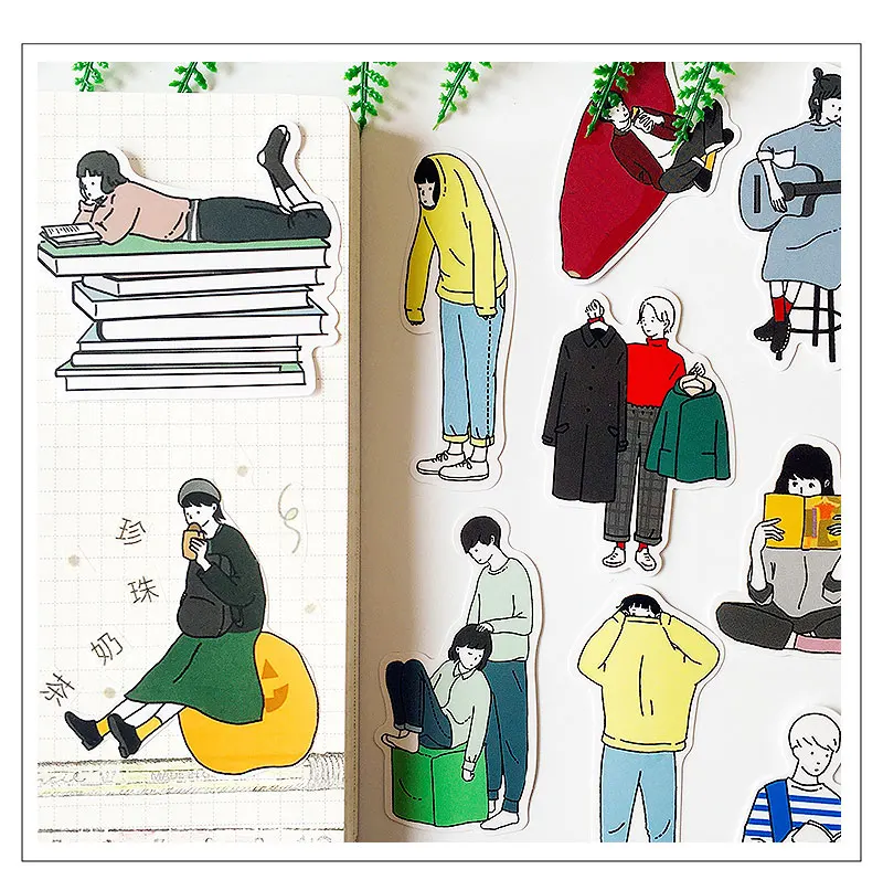 17 шт. иллюстрация на каждый день милая наклейка s рукоделие и скрапбукинг книга