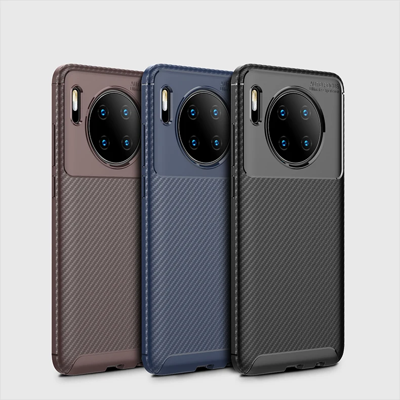 Чехол для Huawei Mate 30 Pro Роскошный чехол из углеродного волокна полная защита