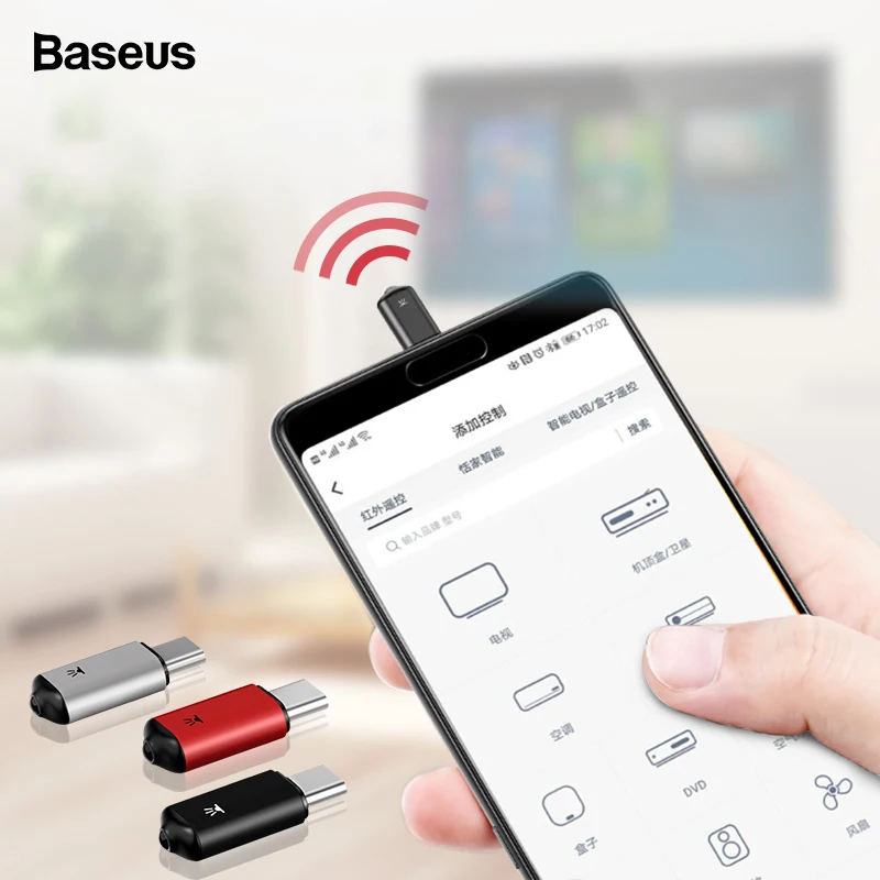 Baseus мини универсальный пульт дистанционного управления для samsung LG Air mouse usb type C Smart IR control ler адаптер для Android tv Aircondition