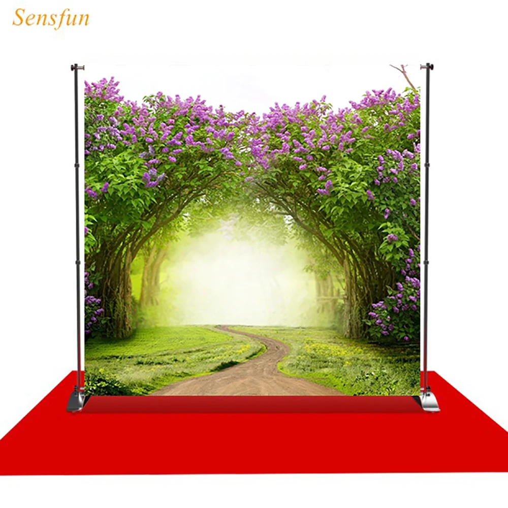 

Фон для фотосъемки с изображением весенних цветущих деревьев травы LEVOO фотосессия Фотостудия