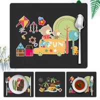 kitchen placemat coaster bar mat party decoration mat kitchen dinning table mats 21cmx25cm kitchen accessories