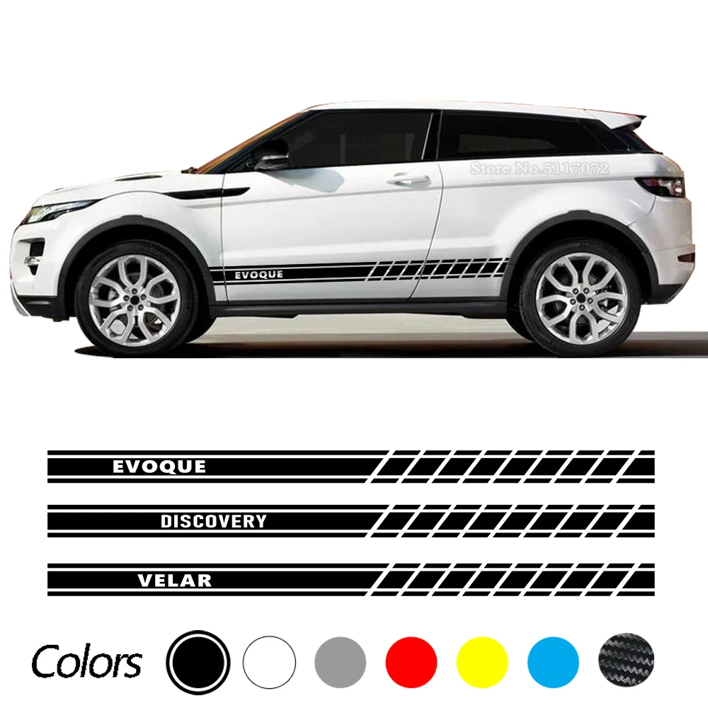

Car Door Side Skirt Stickers for Land Rover Discovery 3 4 2 Freelander Evoque Velar Autogiography SVR SUV Auto Accessories 2PCS