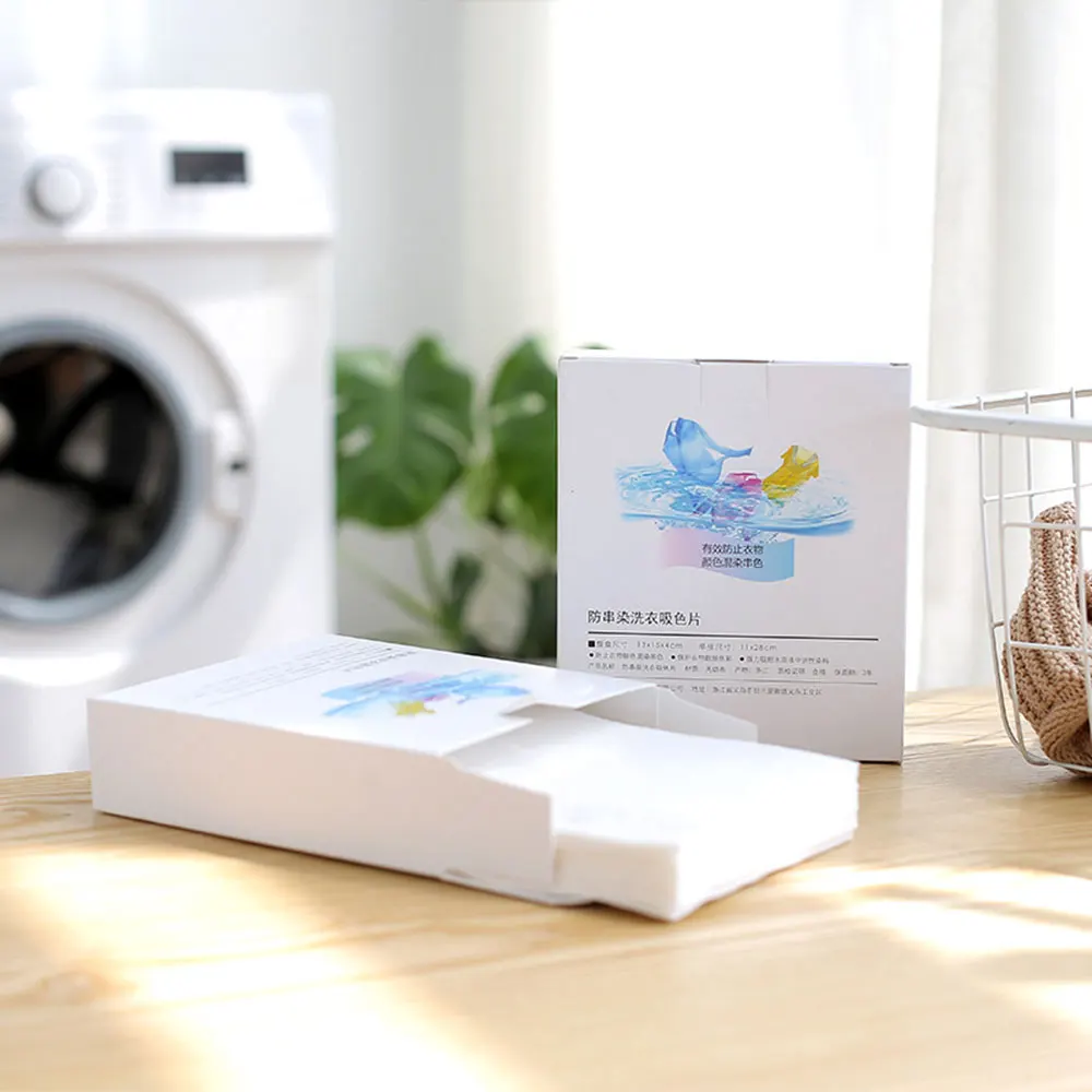 

24pcs Laundry Papers Color Absorption Sheet Washing Machine Use Mixed Dyeing Proof Cloth Anti Dyed Color Catcher Grabber Cloth
