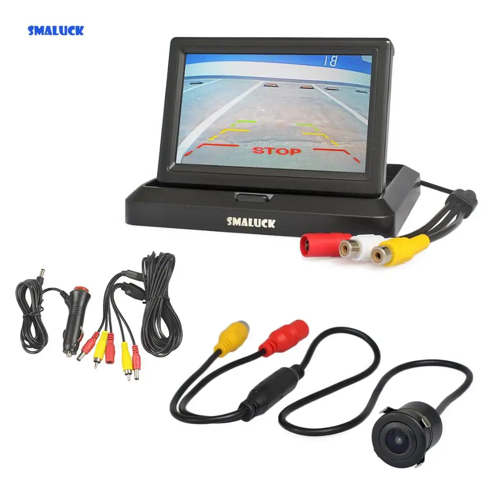 SMALUCK 5-дюймовый складной TFT ЖК-дисплей автомобильный монитор HD заднего вида