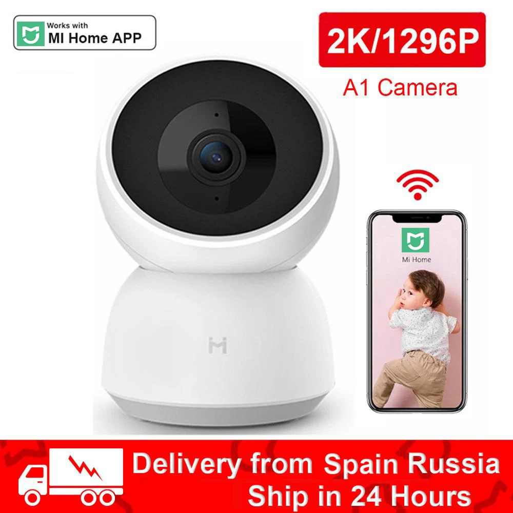 Xiaomi câmera inteligente 2k 1290 hd wifi pan-tilt visão noturna 360 ângulo de visão da câmera de vídeo monitor de segurança do bebê trabalho para mihome app
