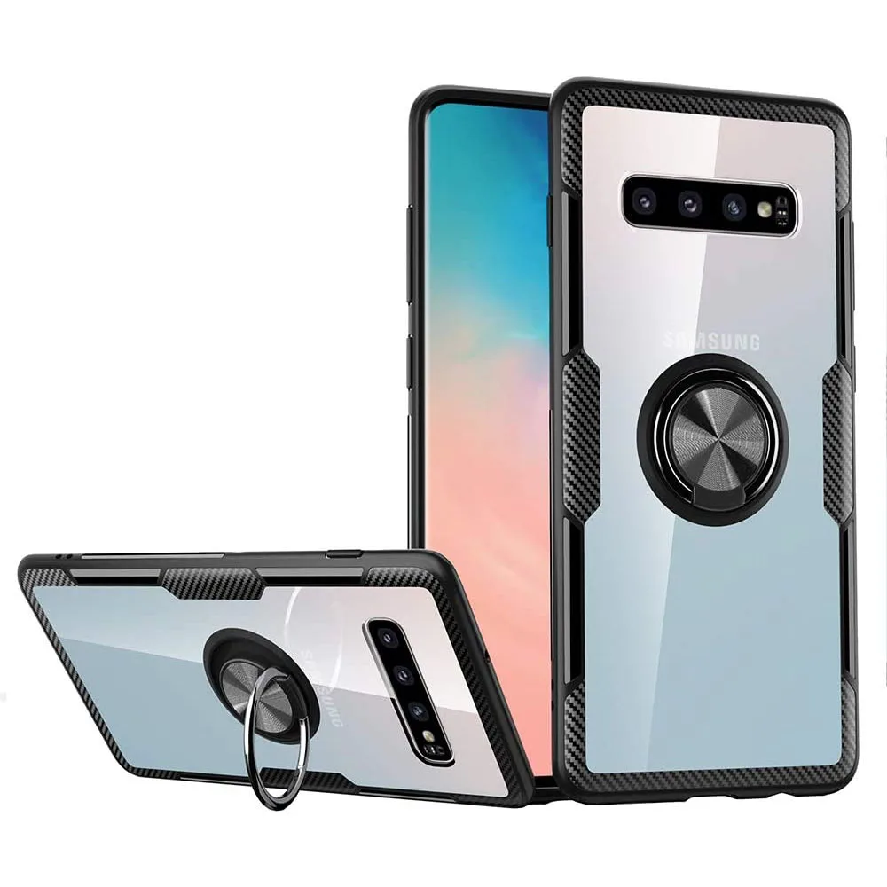 Чехол для телефона Samsung Galaxy S10 магнитная резиновая подставка кольцо держатель