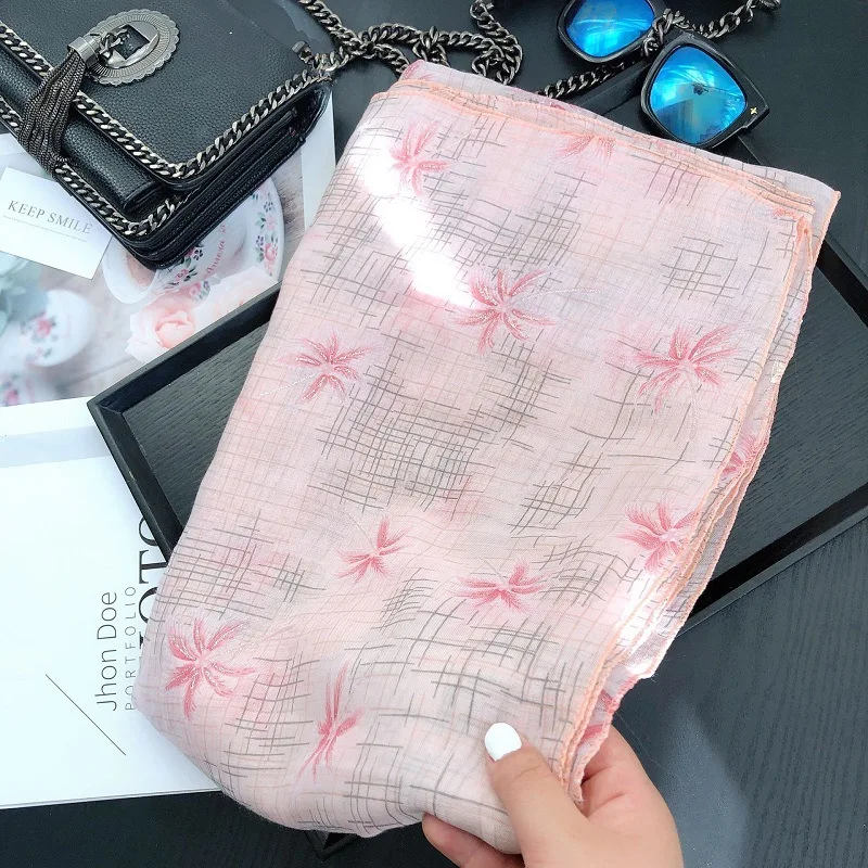 OUOI хлопковый ярко-желтый женский шарф большого размера женское пляжное