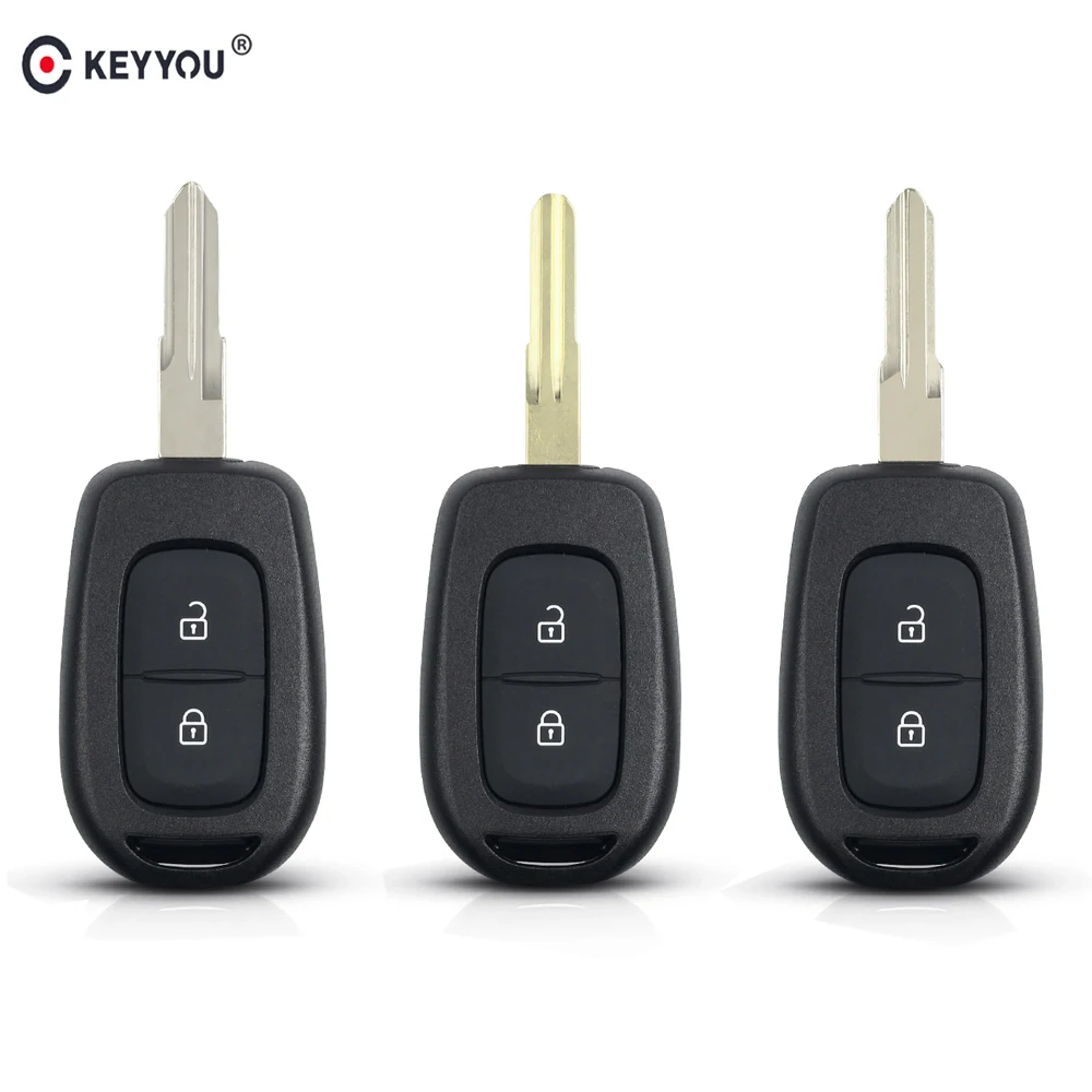 Чехол для автомобиля KEYYOU 2 кнопки Renault Duster Kwid Sandero Logan 2013 2018 с лезвием VAC102|Ключ от