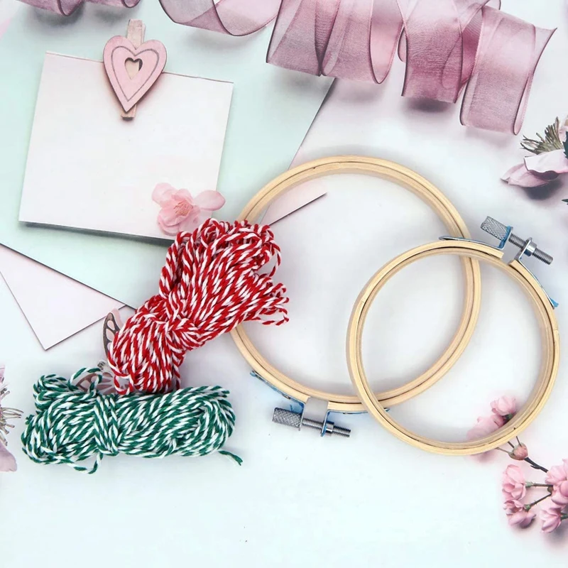 16 шт. 3 дюйма и 4 пяльцы для вышивания регулируемый Бамбука Круг алмазный вышивка