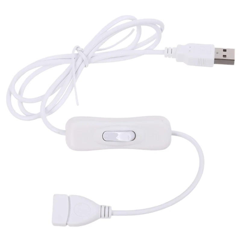 

100cm USB 2.0 Male to Female Extension Data Cable with ON/Off Switch for USB LED Strips Fan Charger Laptop Desk Lamp