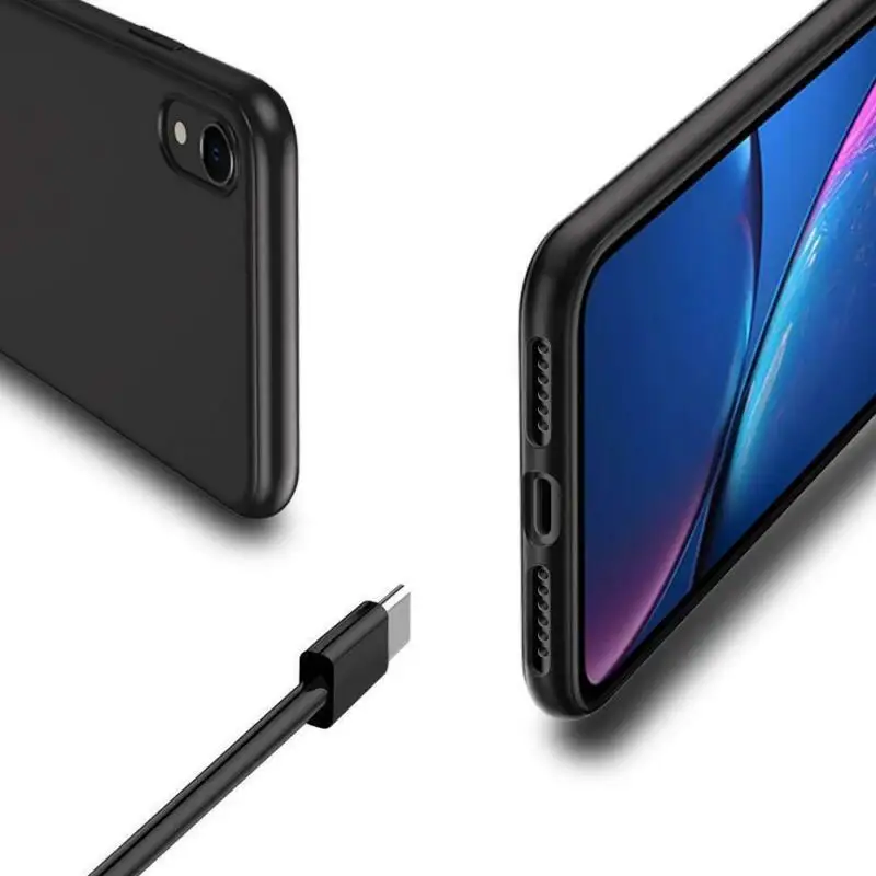 Silicone Ultra Thin Slim Soft Gel Cover Rubber Case For iPhone 11 PRO MAX Luxury Phone - Matte Black 2019 New |
