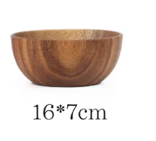 16x7 CM Мастер Звезда китайский лак твердый деревянный салатник миска сервировочная посуда для детей кухонное блюдо для дома - Цвет: 16x7 CM