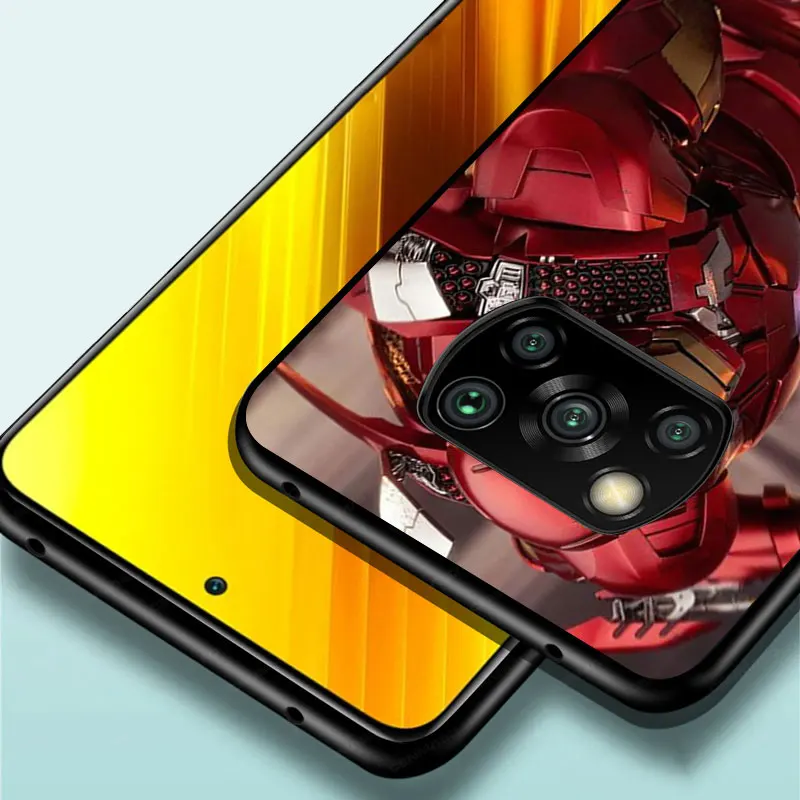

Marvel-Iron Man for xiaomi 5 5X 6 6X A1 A2 Poco F1 F2 X2 X3 M2 M3 C3 F3 NFC Lite Pro TPU Black Phone Case