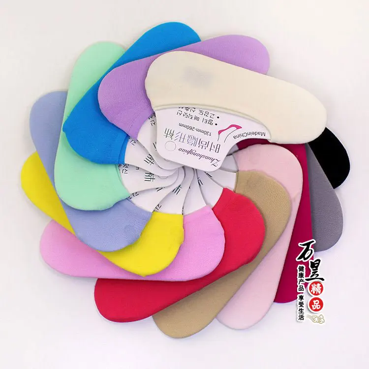 Классические однотонные Женские Дышащие низкие носки бесшовные Невидимые