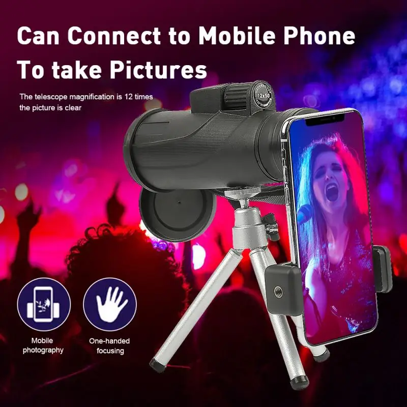 

40X60 Zoom Optical HD Lens Monocular Telescope+ +mobile phone holder + bracket