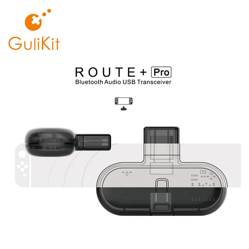 Беспроводной Bluetooth передатчик Gulikit Route + Pro аудио адаптер Usb C или приемник с