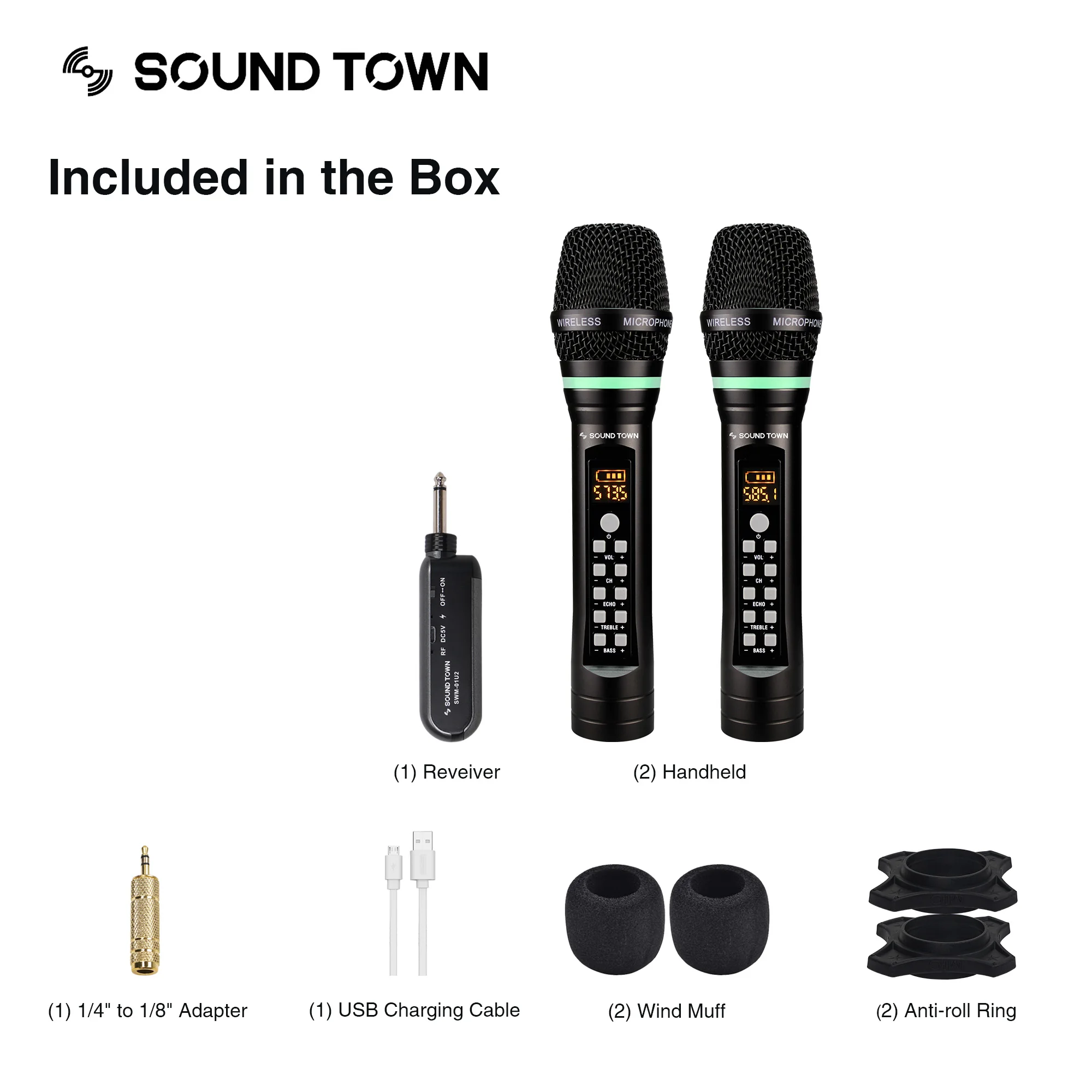 Звук город 100 канальный UHF Перезаряжаемые Беспроводной ручной микрофон со